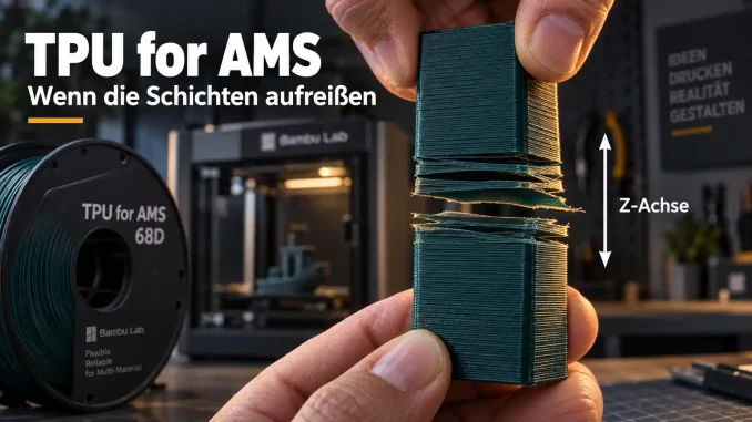 Probleme Bambu Lab Filament TPU for AMS Schichthaftung