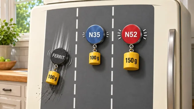 Vergleich Magnete Ferrit Neodym N35 N52