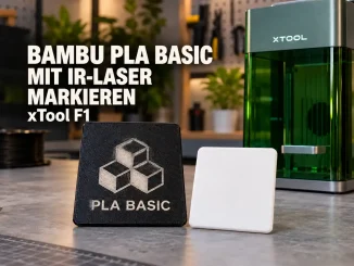 Bambus-PLA mit xTool F1 beschriften/ markieren