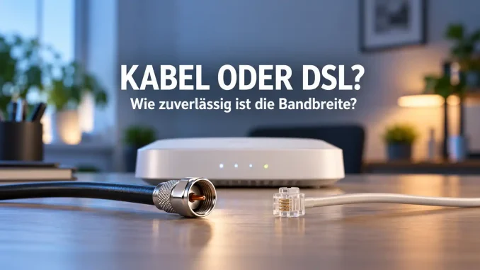 Kabel oder DSL Bandbreite im Vergleich